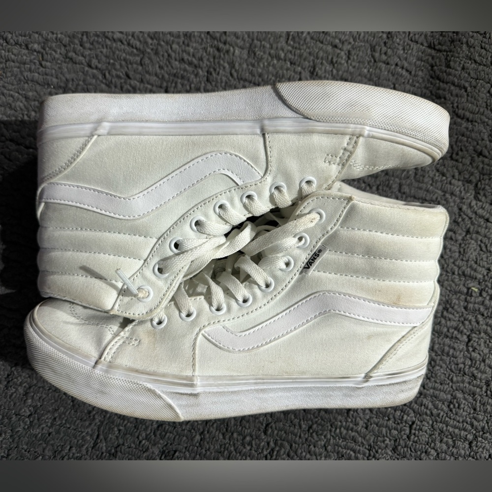 Womens white high top vans